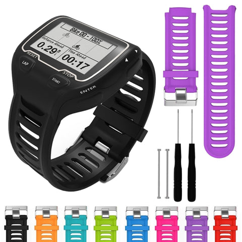 Ceinture en silicone teintée unitaire pour Garmin Forerunner 910XT