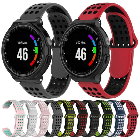 Cinturino sportivo in silicone bicolore per Garmin Forerunner 220 / Approach S5 / S20