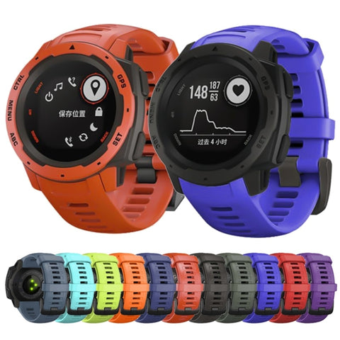 Cinturino in silicone per Garmin Instinct 22 mm, host non incluso