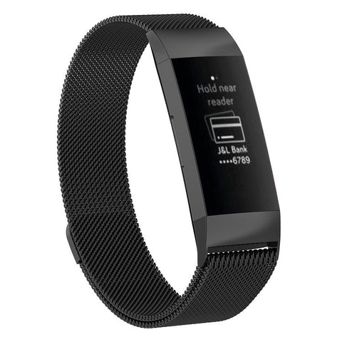 Cinturino Magnetico in Acciaio Inossidabile per Fitbit Charge 3 -