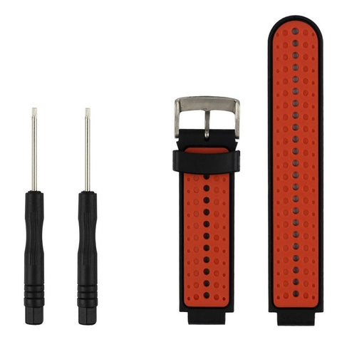 Cinturino sportivo in silicone bicolore per Garmin Forerunner 230/235/620/630/735XT