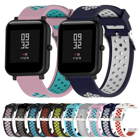 Cinturino sportivo in silicone bicolore per Xiaomi Huami Amazfit Bip Lite versione 20mm