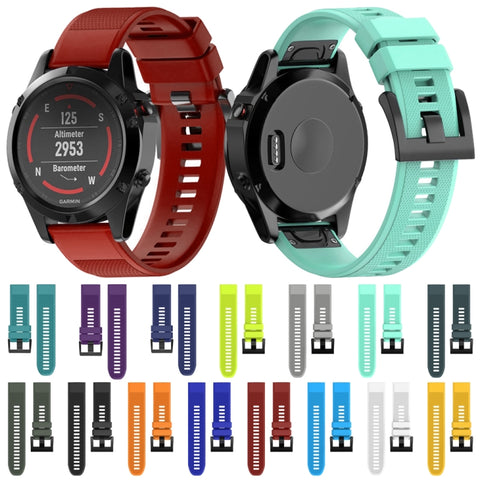 Cinturino per orologio in silicone rimovibile rapidamente per Fenix 5 22 mm