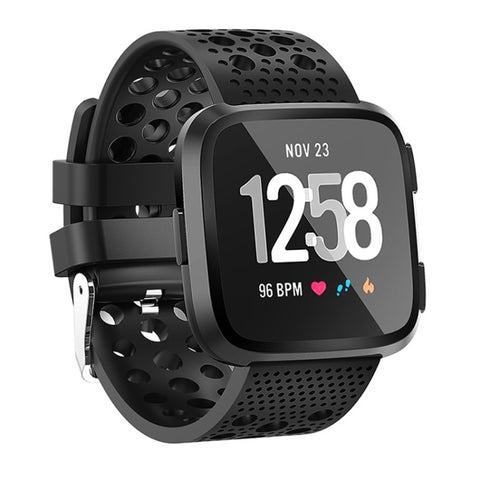 Cinturino per orologio Smart Watch con foro circolare di ventilazione per Fitbit Versa