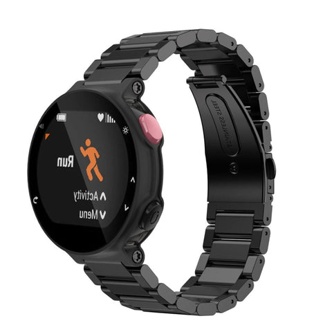Cinturino universale per orologio intelligente con tre strisce di acciaio per Garmin Forerunner 220/230/235/630/620/735