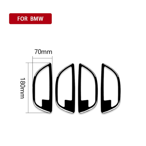Pour BMW Serie 5 F10 2011-2017 4 pièces Adhésif décoratif pour téléphone portable porte-auto, Guida sinistra e destra universale, Cadre de poignée de porte