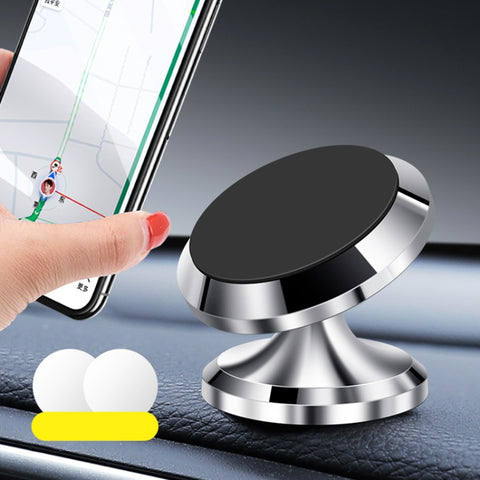 Supporto per telefono magnetico per auto F19 Supporto per navigazione per telefono in metallo girevole a 360 gradi, F19