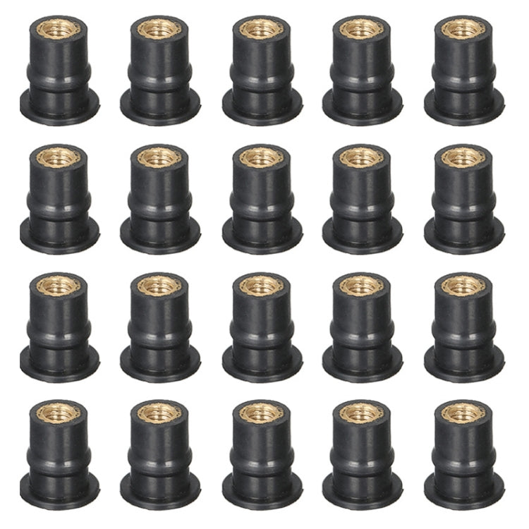 M5 Universal Motorcycle Windshield Brass Nuts - 20 Pack