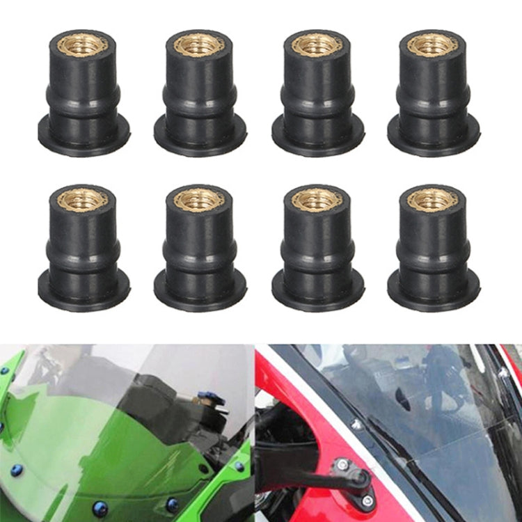 M5 Universal Motorcycle Windshield Brass Nuts - 20 Pack