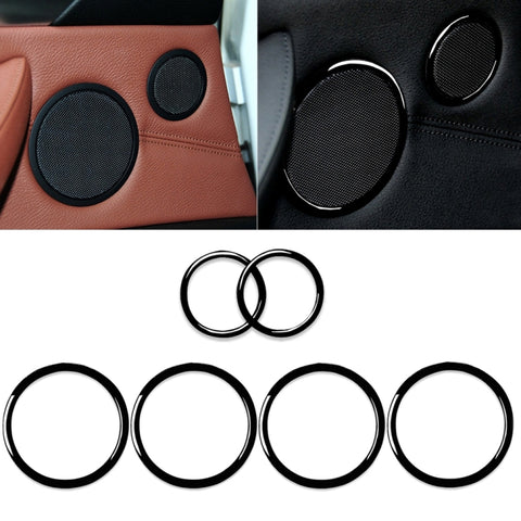 6 pz/set Adesivo Decorativo Anello Corno Porta Auto per BMW X5 E70 2008-2013 / X6 E71 2009-2014, Guida A Destra e Sinistra Universale, Door Horn Ring 6pcs - Novalix Store