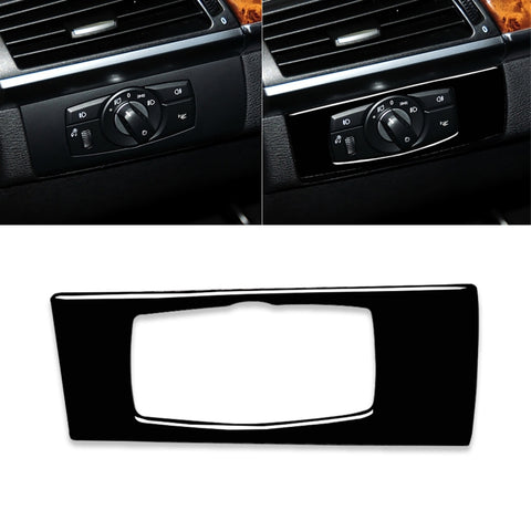Adesivo decorativo per pannello interruttori fari con guida a sinistra per BMW E70 X5 / E71 X6 2008-2013, Left Drive Headlight Switch