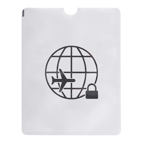 Protettore per libretto di passaporto con custodia antifurto RFID in foglio di alluminio da 20 pezzi, dimensioni: 13,5 * 10,5 cm, Airplane Pattern 100pcs