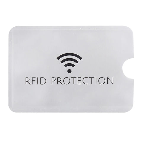 Protection par carte avec garde antifurto RFID dans un brouillard d'aluminium de 20 pièces, dimensions: 9,1 * 6,3 cm, Protection RFID 100pcs