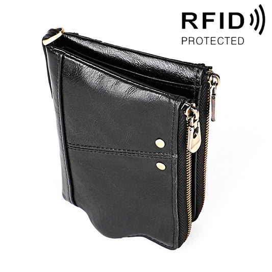 Pochette da Uomo in Pelle di Vacchetta con Portafoglio RFID