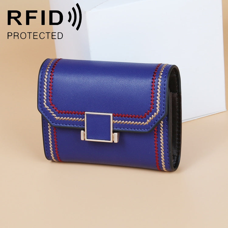Stylish Cowhide Leather RFID Wallet for Women - Multiple