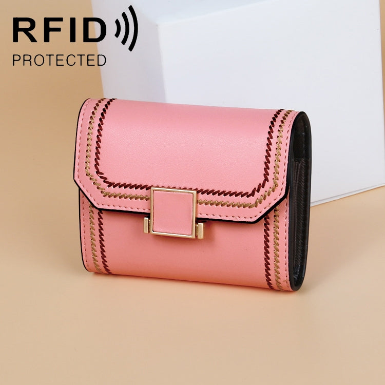 Stylish Cowhide Leather RFID Wallet for Women - Multiple