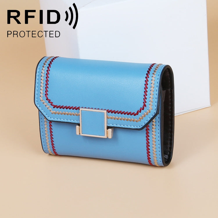 Stylish Cowhide Leather RFID Wallet for Women - Multiple