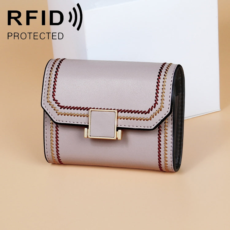 Stylish Cowhide Leather RFID Wallet for Women - Multiple