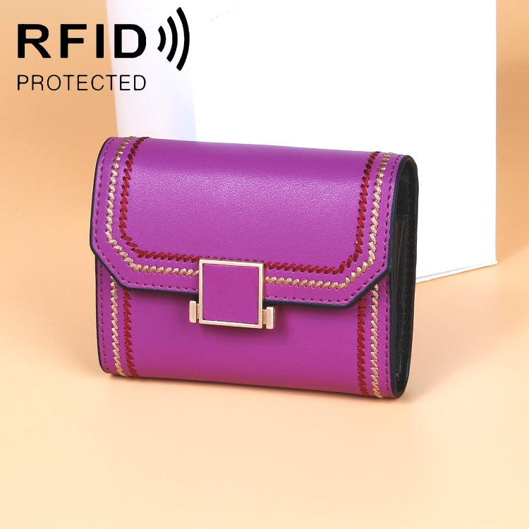 Stylish Cowhide Leather RFID Wallet for Women - Multiple