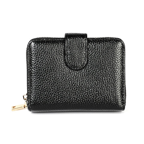 KB192 Pochette avec fibre et cernier en peau de vache en forme d'organo avec compartiments multiples pour carte RFID antimagnétique pochette pour porte-monnaie pour homme, KB192 Noir, KB192 Café