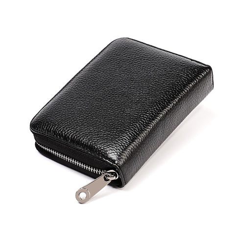 KB195 Pochette portefeuille antimagnétique en peau de vache à double fil en forme d'organigramme avec plusieurs cartes RFID pour femme, KB195 Noir, KB195 Café, KB195 Rose, KB195 Violet, KB195 Rose Rouge