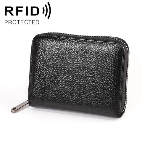 KB195 Pochette portefeuille antimagnétique en peau de vache à double fil en forme d'organigramme avec plusieurs cartes RFID pour femme, KB195 Noir, KB195 Café, KB195 Rose, KB195 Violet, KB195 Rose Rouge