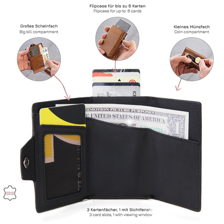 RFID Carbon Fiber Multifunctional Card Holder Bag