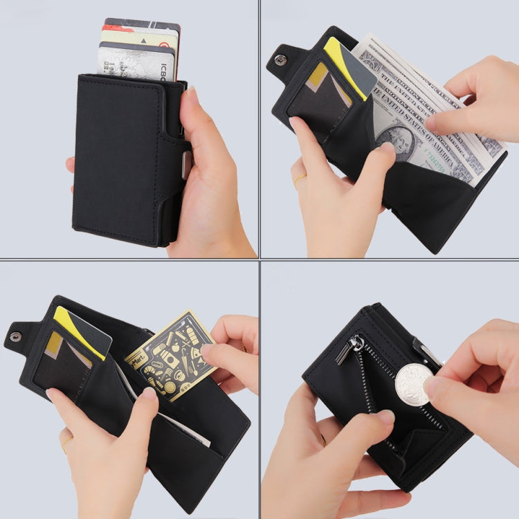 RFID Carbon Fiber Multifunctional Card Holder Bag