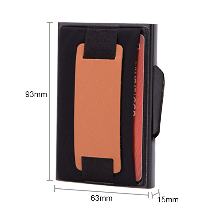 Anti-Theft RFID Wallet with Elastic Design and Leather Strap