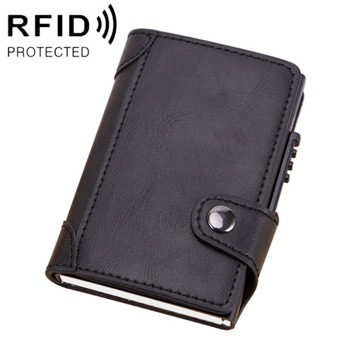 Portafoglio in Pelle PU con Pop-up Automatico e Protezione RFID X-51
