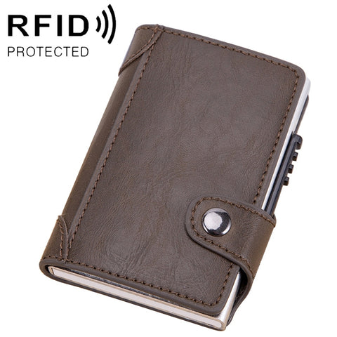 Porte-monnaie en peau PU avec pop-up automatique et protection RFID X-51