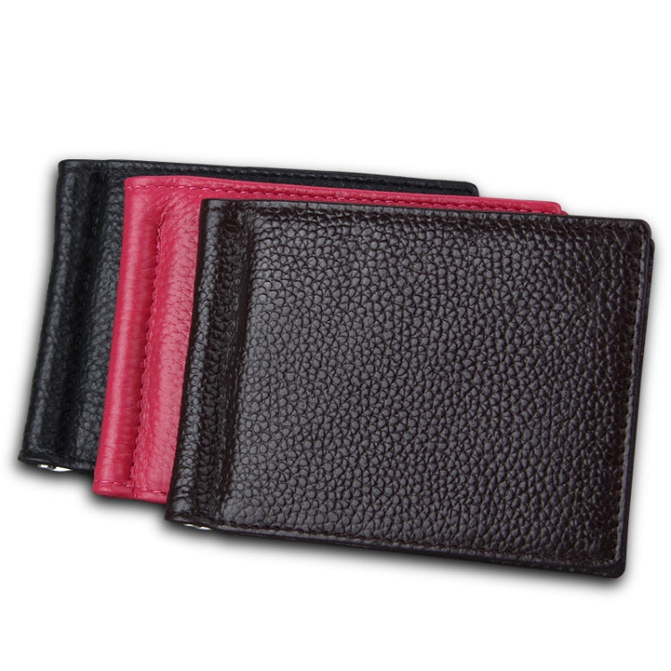 Cowhide Leather RFID Blocking Card Holder Wallet with 6