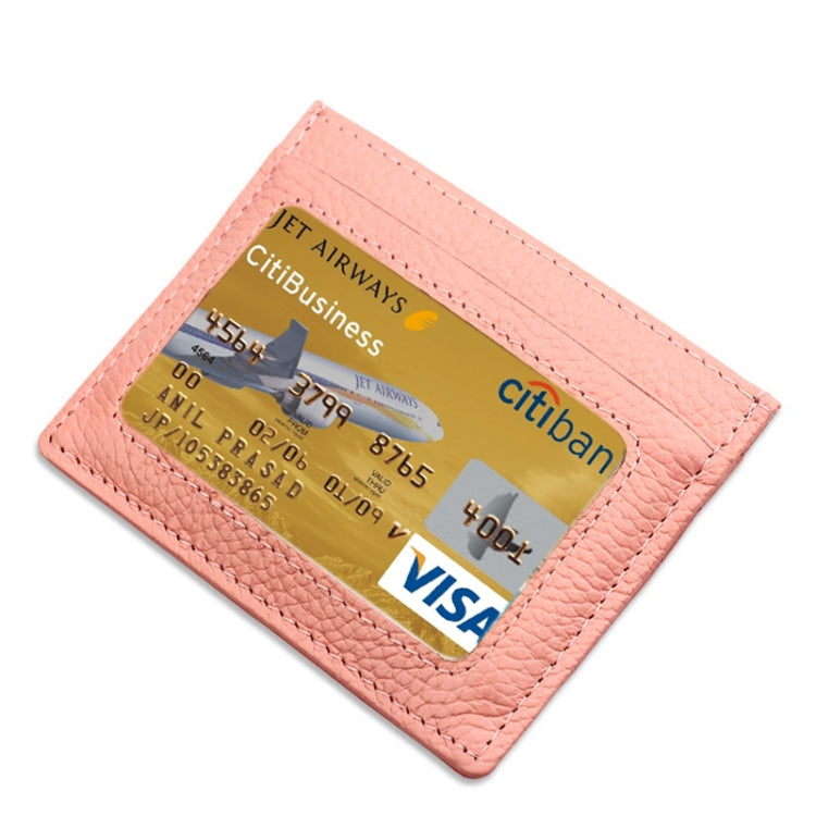 RFID Blocking Cowhide Leather Card Holder - Stylish