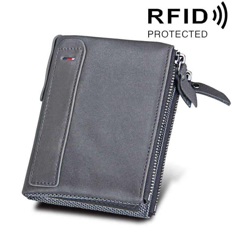 Genuine Cowhide Leather RFID Blocking Card Holder Wallet