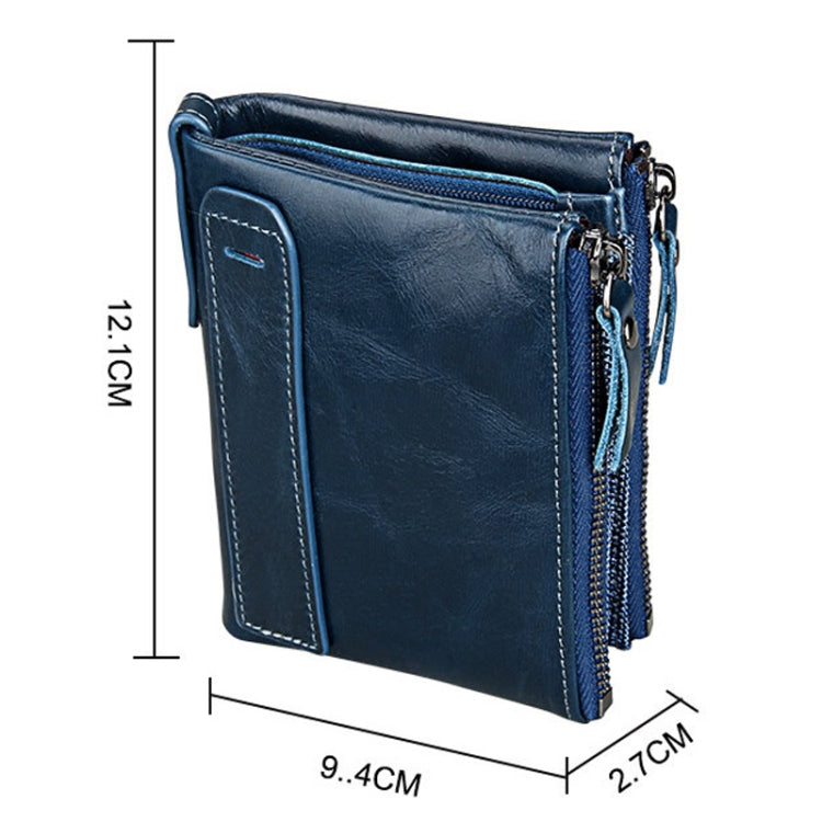 Genuine Cowhide Leather RFID Blocking Card Holder Wallet