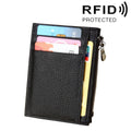 Cowhide Leather RFID Blocking Card Holder Wallet for Men