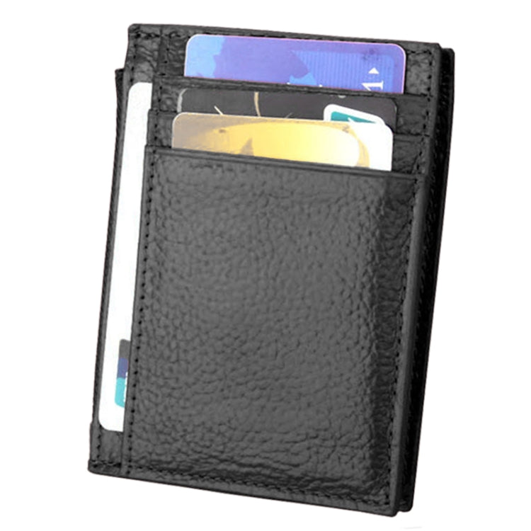 Cowhide Leather RFID Blocking Card Holder Wallet for Men