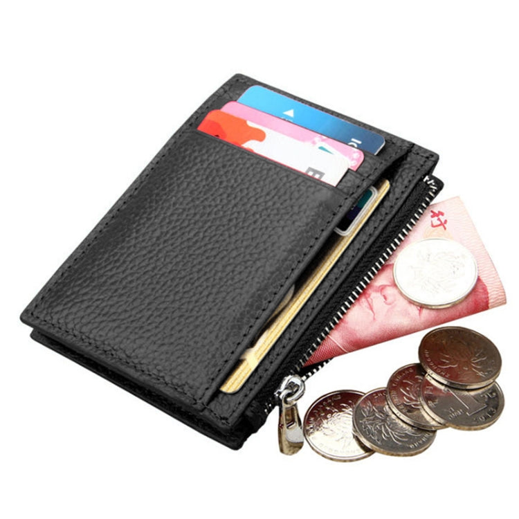 Cowhide Leather RFID Blocking Card Holder Wallet for Men