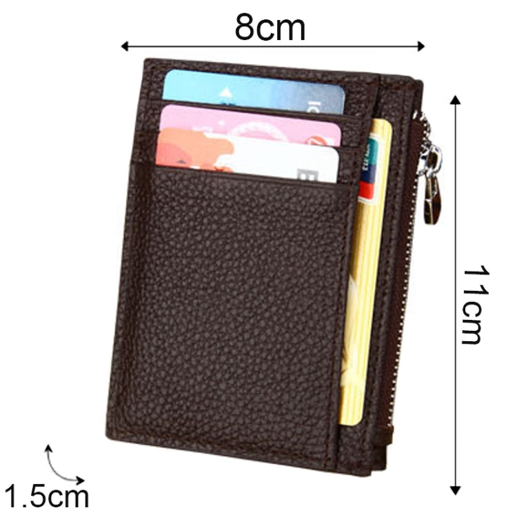 Cowhide Leather RFID Blocking Card Holder Wallet for Men