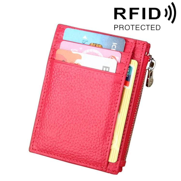 Cowhide Leather RFID Blocking Card Holder Wallet for Men