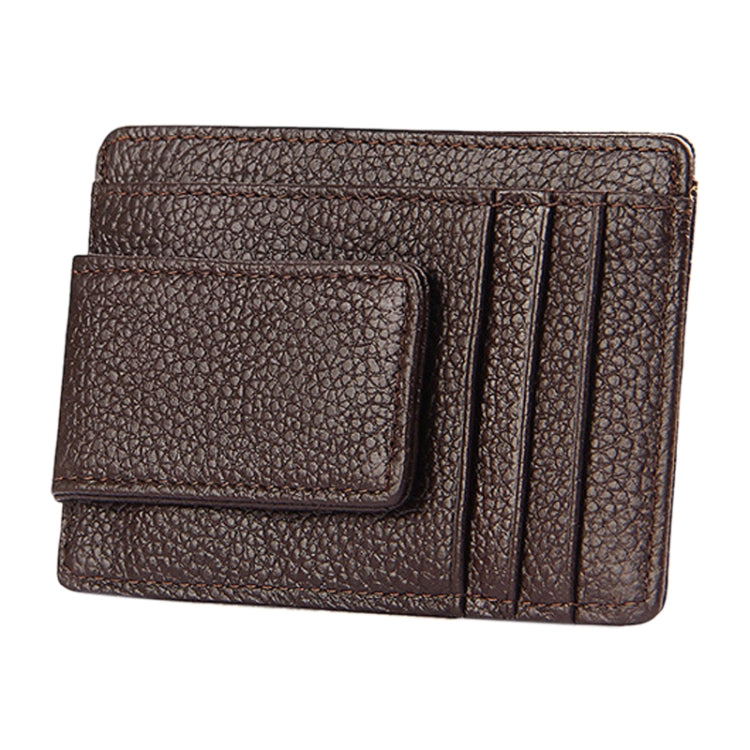 Cowhide Leather RFID Blocking Card Holder Wallet with Photo