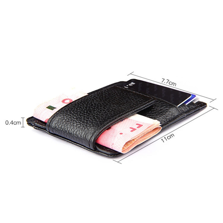 Cowhide Leather RFID Blocking Card Holder Wallet with Photo