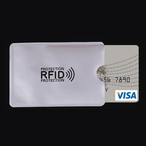 Custodia per porta carte di credito con blocco RFID in foglio di alluminio, dimensioni: 9,1 * 6,3 cm, RFID 1pcs