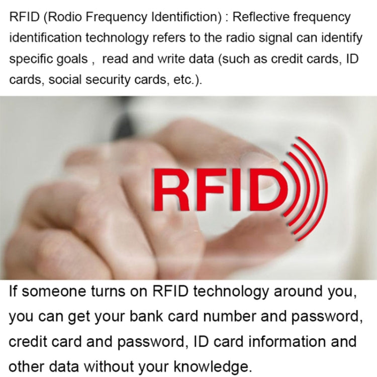 RFID Blocking Aluminum Foil Credit Card Holder Case