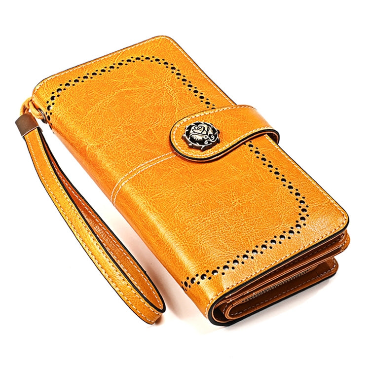 Large Capacity RFID Wallet Clutch for Women with Card Slots