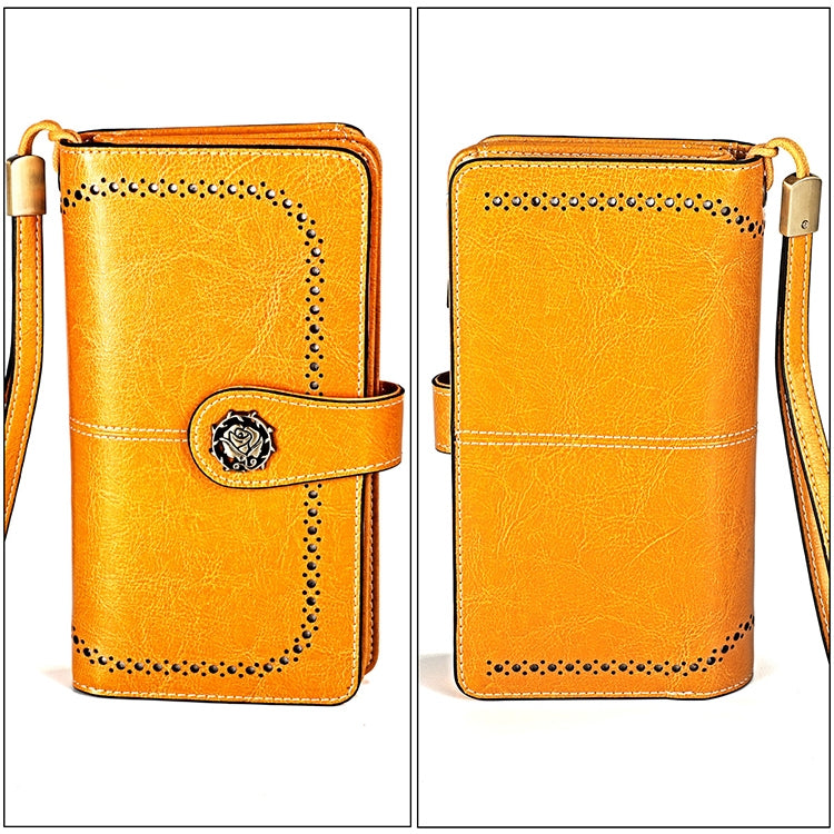 Large Capacity RFID Wallet Clutch for Women with Card Slots