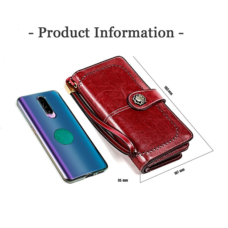 Large Capacity RFID Wallet Clutch for Women with Card Slots