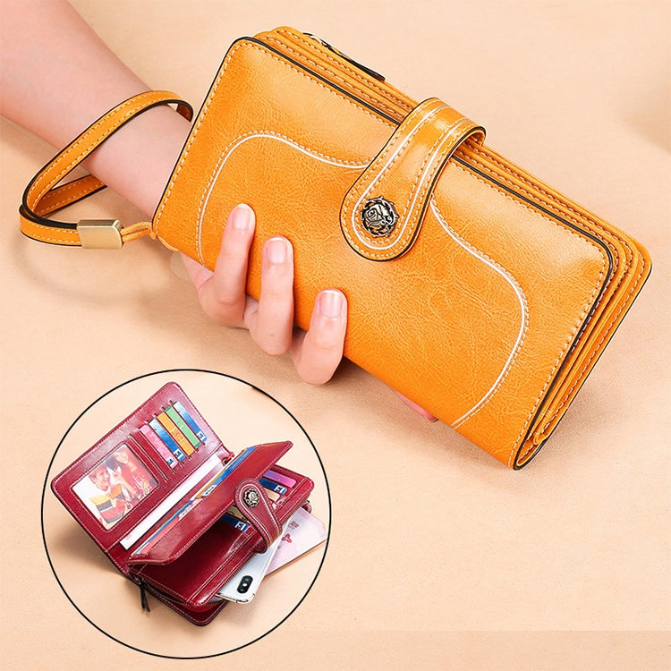 Large Capacity Anti-Magnetic RFID Wallet Clutch for Women