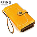 Large Capacity Anti-Magnetic RFID Wallet Clutch for Women