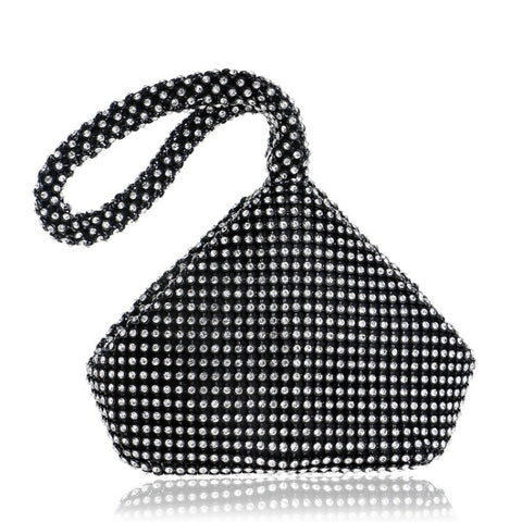 Borsa con diamanti per feste da banchetto alla moda da donna